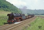 44 0757 (ex 44 1757 der Compagnie de Fives-Lille pour Constructions Mécaniques et Entreprises, Fives, Baujahr 1944) vor Dg 55445 im Saaletal bei Orlamünde. (30.05.1981) <i>Foto: Wolfgang Bügel</i>