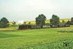 99 1787 mit P 14420 auf dem Weg nach Radeburg bei Berbisdorf-Anbau. (17.06.1981) <i>Foto: Wolfgang Bügel</i>