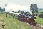 Der DMV-Sonderzug zum "Tag des Eisenbahners" bei Friedersdorf nahe Ebersbach/Sachsen. (20.06.1981) <i>Foto: Wolfgang Bügel</i>