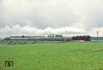 52 8124 mit Schiebelok 50 849 am DMV-Sonderzug bei Großröhrsdorf. (21.06.1981) <i>Foto: Wolfgang Bügel</i>