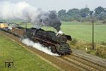 Unmittelbar am Mittellandkanal lag diese Fotostelle bei Vahldorf. 41 1148 ballert mit Dg 53745 aus Oebisfelde vorbei.  (01.10.1981) <i>Foto: Wolfgang Bügel</i>