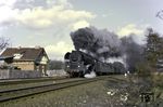 01 534 donnert mit D 200 durch den Bahnhof Hönebach. (27.03.1970) <i>Foto: Robin Fell</i>