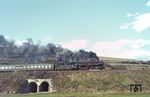 01 534 mit D 199 bei Weiterode auf dem Weg in den Osten. (27.03.1970) <i>Foto: Robin Fell</i>