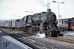 58 1854 (Schichau, Elbing - Baujahr 1921) im Bahnhof Saalfeld/Saale. Am 13.05.1971 schied sie dort nach 50 Einsatzjahren aus. (1969) <i>Foto: Robin Fell</i>