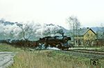 41 1225 kommt am regnerischen Karsamstag 1982 mit Ng 66473 bei Orlamünde angeräuchert. (10.04.1982) <i>Foto: Joachim Bügel</i>