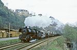 Als 41 1225 mit Dg 55475 bei Dornburg erschien, hatte sich die Sonne bereits wieder verkrochen. (12.04.1982) <i>Foto: Joachim Bügel</i>
