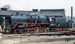 Fast wie bei ihrer Ablieferung am 11.01.1941 präsentiert sich 50 1002 noch 42 Jahre später in ihrer Heimatdienststelle Nossen. (09.05.1983) <i>Foto: Peter Schiffer</i>