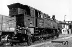 93 125 vom Bw Berlin-Pankow bei Rangierarbeiten in Pankower Verschiebebahnhof. (1962) <i>Foto: Gerhard Illner</i>