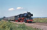 Die bestens gepflegte 50 3565 vom Bw Halberstadt (1959 aus 50 2312 rekonstruiert) mit einem Personenzug von Halberstadt nach Thale bei Wegeleben.  (19.08.1978) <i>Foto: Robin Fell</i>