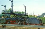41 1132 mit P 6251 nach Aschersleben an der interessanten Signalbrücke des Bahnhofs Staßfurt. (12.08.1982) <i>Foto: Joachim Bügel</i>