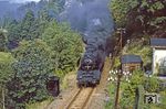 50 3543 (Bw Karl-Marx-Stadt) vor P 17624 bei Bockau im Tal der Zwickauer Mulde. (27.09.1982) <i>Foto: Wolfgang Bügel</i>