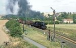 Blick von der Autobahn auf die nach Deutschenbora einfahrende 50 3657. (28.09.1982) <i>Foto: Wolfgang Bügel</i>
