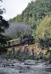 86 1001 mit P 17622 nach Blauenthal im wilden Muldental bei Aue.  (06.09.1976) <i>Foto: Peter Schiffer</i>