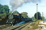 41 1303 (Bw Güsten) verlässt mit P 3222 nach Wittenberg den Bahnhof Biendorf. (29.09.1982) <i>Foto: Wolfgang Bügel</i>
