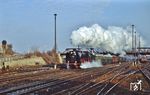 Der Filmzug mit 03 001 rauscht durch Gera-Süd. (18.11.1991) <i>Foto: Manfred Kantel</i>