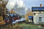 03 003 mit Filmzug Gex 2909 bei Wünschendorf.  (18.11.1991) <i>Foto: Manfred Kantel</i>