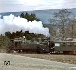 94 2043, diesmal mit P 69344, auf dem Weg nach Eibenstock oberer Bf. (08.04.1975) <i>Foto: Johannes Glöckner</i>