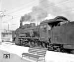 38 3163 vom Bw Falkenberg im Bahnhof Gaschwitz. (25.03.1970) <i>Foto: Dieter Kempf</i>