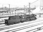 23 1036 (Bw Nossen) macht sich auf den Weg zum Leipziger Hauptbahnhof. (25.03.1970) <i>Foto: Dieter Kempf</i>