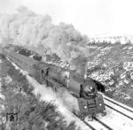 Ausfahrt der Erfurter 01 522 in Bebra. (30.03.1970) <i>Foto: Dieter Kempf</i>