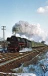 41 1103 mit P 3496 (Wittenberg - Köthen) bei Griebo kurz vor Coswig. (13.02.1983) <i>Foto: Wolfgang Bügel</i>