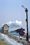41 1182 rauscht mit Dg 55445 durch Porstendorf. (18.02.1983) <i>Foto: Wolfgang Bügel</i>