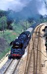 Für die Rückfahrt des P 6018 nach Göschwitz wurde 41 1182 wiederum in Töppeln abgepasst. (20.04.1983) <i>Foto: Wolfgang Bügel</i>