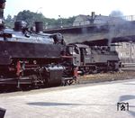 Neben 86 1725 (vorne) hat sich die Auer 86 1775 gesellt. (13.08.1976) <i>Foto: Johannes Glöckner</i>
