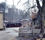 99 1776 mit P 14264 im Bahnhof Rabenau. (20.02.1977) <i>Foto: Johannes Glöckner</i>