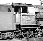 Führerhausanschriften der Erfurter 01 0529, die 1964 aus 01 205 rekonstruiert wurde. (25.03.1973) <i>Foto: Dieter Kempf</i>