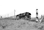 Mit D 218 aus Berlin überschreitet 01 0526 die deutsch-deutsche Grenze bei Obersuhl. (25.03.1973) <i>Foto: Dieter Kempf</i>