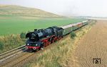 Zwischen Bennungen und Berga-Kelbra war der Sonderzug mit 03 1010 auf "falschem Gleis" unterwegs. (27.08.1983) <i>Foto: Wolfgang Bügel</i>