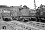 E 95 02 wurde 1928 in Lauban (Schlesien) in Dienst gestellt und blieb im Gegensatz zu ihren deutlich jüngeren Schwestern E 42 066 und E 42 065 (Baujahr 1965) als Museumslok erhalten. (05.1968) <i>Foto: Manfred Elster</i>