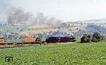 50 3671 (Bw Reichenbach) mit Ng 66333 nach Falkenstein zwischen Lengenfeld und Auerbach. (29.08.1983) <i>Foto: Wolfgang Bügel</i>