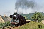 50 3658 (Bw Glauchau) fährt mit Gag 56353 nach Glauchau in Lunzenau ein. (30.08.1983) <i>Foto: Wolfgang Bügel</i>