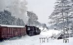Winterzauber im Erzgebirge: 50 3145 mit Dg 54303 in Lauter. (09.02.1984) <i>Foto: Wolfgang Bügel</i>