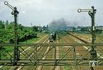 Und die Farbversion der in Luckenwalde vor D 567 ausfahrenden Leipziger 03 2058. (16.09.1978) <i>Foto: Joachim Bügel</i>