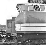 Die Glasfaserkanzel der V 180 059 in Dresden. (21.03.1966) <i>Foto: Joachim Claus</i>