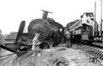 Im Oktober 1941 entgleiste 17 220 vom Bw Osnabrück Gbf vor E 116 in der Bahnhofsausfahrt von Herford.  (10.1941) <i>Foto: Slg. Helmut Bürger</i>