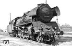 03 1046 im letzten Betriebszustand der DR mit Mischvorwärmer, Ersatzkessel und Ölfeuerung in ihrer Heimatdienststelle Stralsund. (05.1970) <i>Foto: Joachim Claus</i>