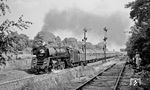 Wochenendausflug an den Stahnsdorfer Damm in Berlin-Wannsee zu 01 0532, die mit D 1332 nach Hamburg angefahren kommt. (03.08.1974) <i>Foto: Burkhard Wollny</i>