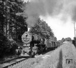 50 0044 (Bw Wittenberge) kachelt mit einem Güterzug aus Bad Doberan. (06.1976) <i>Foto: Joachim Claus</i>