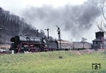 Nach der Überholung durch den D 303 (vgl. Bild-Nr. 44914) geht es auch für 01 0533 mit P 3003 (Halle - Saalfeld) im Bahnhof Orlamünde weiter. (18.04.1978) <i>Foto: Peter Schiffer</i>