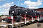 Auch 95 027 (95 1027) gehört eigentlich zum Bestand des Verkehrsmuseums Dresden, wurde als Leihgabe an Bahnbetriebswerk Arnstadt (historisch) weitergereicht und wird aktuell durch die Traditionsgemeinschaft 50 3708-0 (Halberstadt) auf der Rübelandbahn vor Sonderzügen eingesetzt. (19.08.2017) <i>Foto: Andreas Höfig</i>