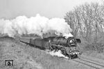 03 2295 (Bw Leipzig Hbf Süd) mit P 497 bei Leipzig-Thekla. (14.03.1973) <i>Foto: Joachim Claus</i>