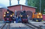 Zum Fotoausklang fand vor dem Mügelner Heizhaus noch eine Parade statt, wobei die 199 nicht so recht in das Motto "Anno 1900" passen wollte. (09.09.2017) <i>Foto: Andreas Höfig</i>