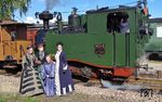 Historisch zwar nicht ganz authentisch, aber dennoch ein schöner Schnappschuss zur Veranstaltung "Anno 1900" in Mügeln. (10.09.2017) <i>Foto: Andreas Höfig</i>