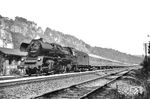 23 1056 (Bw Nossen) mit Autoreisezug Budapest - Dresden in der sächsischen Schweiz bei Rathen. (17.08.1973) <i>Foto: Dieter Wünschmann</i>