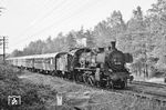 Für die Cottbuser 38 1334 hatte 1966 bereits das letzte Stündlein geschlagen. Eine ihrer letzten Einsätze führte sie nach Dresden, aufgenommen bei Dresden-Klotzsche. (22.06.1966) <i>Foto: Will A. Reed</i>