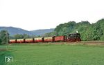 99 7237 mit abendlichen P 14409 (Wernigerode ab 16.46 Uhr - Nordhausen an 20.10 Uhr) bei Ilfeld. (19.05.1985) <i>Foto: Wolfgang Bügel</i>